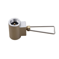 Adapter with a tap for filling gas between threaded cylinders