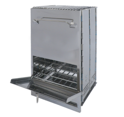 Piec na drewno 35*20*20 cm / mini grill przenośny / składany / turystyczny ze stali nierdzewnej na grilla, piknik, grill