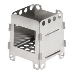 Piec na drewno 10,8*9*3*7,5 cm składany przenośny / Mini piecyk / Piecyk na szczypce ze stali nierdzewnej