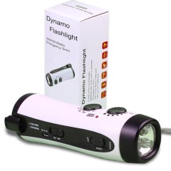 Latarka wielofunkcyjna Power bank na korbę ręczną/ ręczny generator / Dynamo generator / radio USB