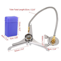 Gas adapter with tripod from collet cylinders to threaded torch, with case