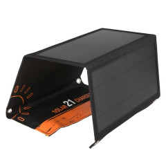 Przenośny składany panel słoneczny / akumulator / ładowarka 5V 21W