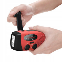 Latarnia wielofunkcyjna z korbą ręczną/ Dynamo machine / generatorem ręcznym /  radiem / USB / panelem słonecznym